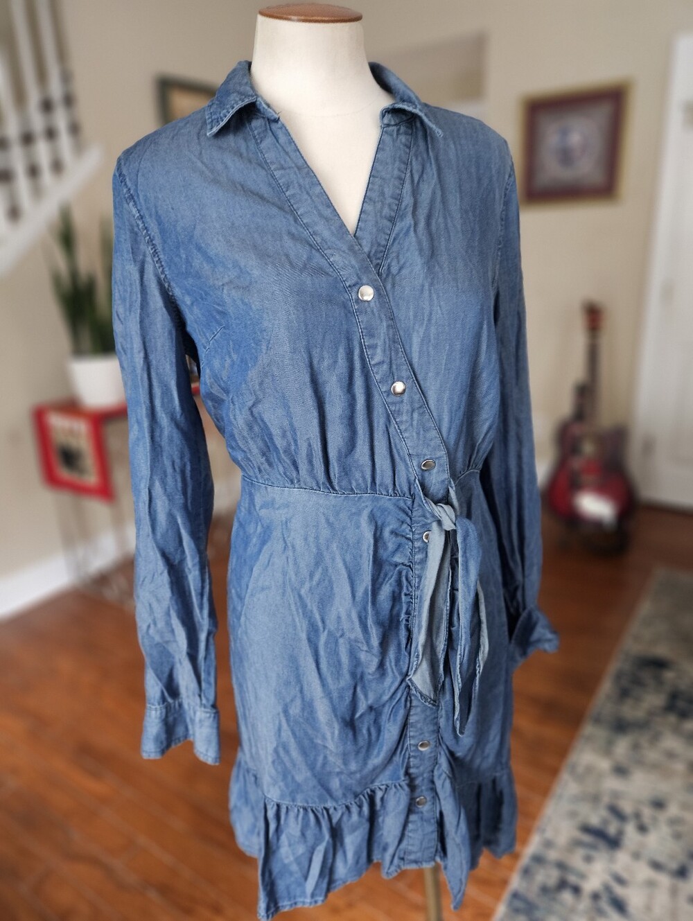 Cato Snap Button Blue Dress Size 8